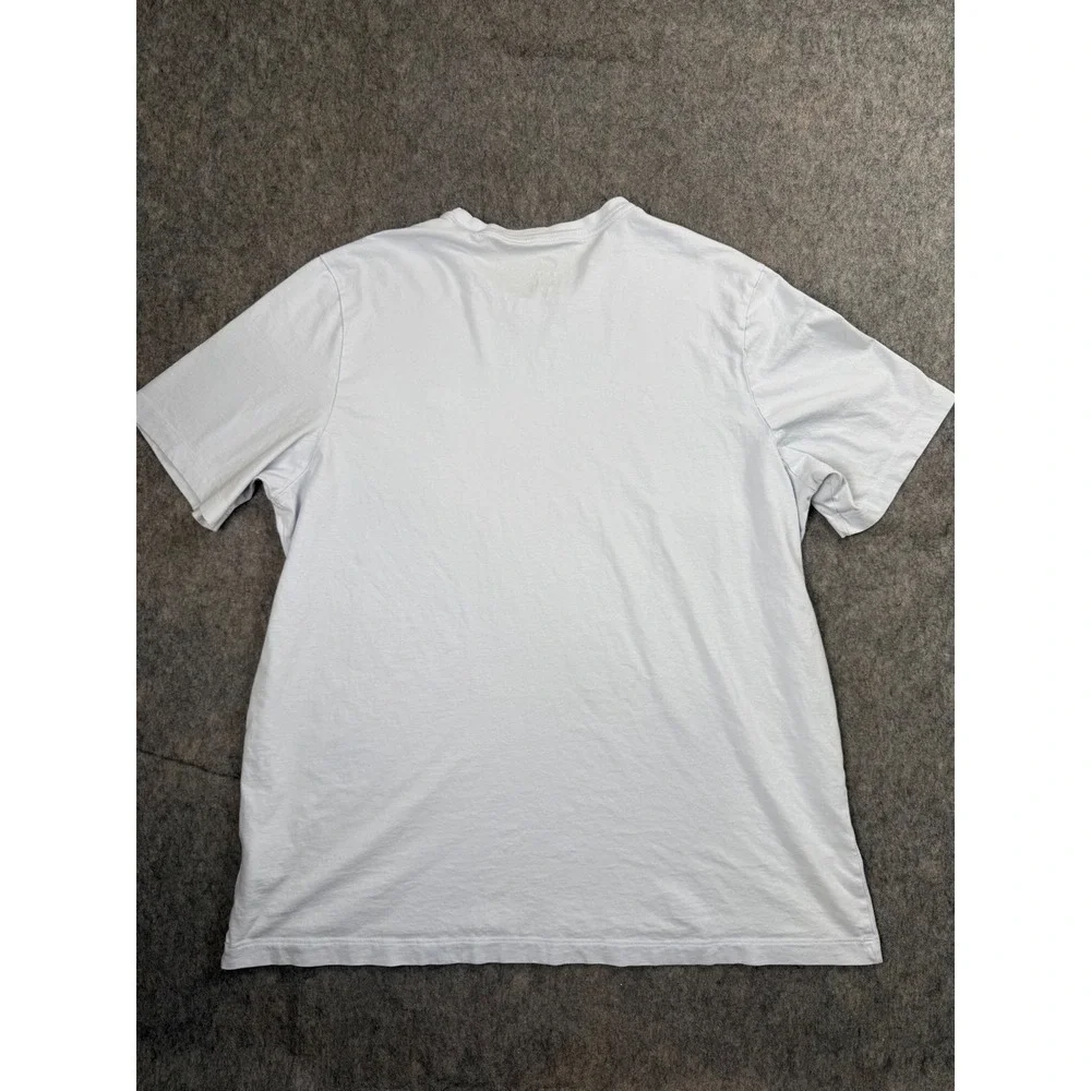 Nike Sportswear Futura Logo Embroidered Tee Shirt Light Blue XXL Tall Mens